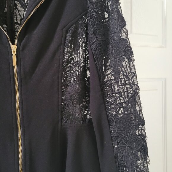 XOXO brand black lace peplum jacket - Picture 2 of 4